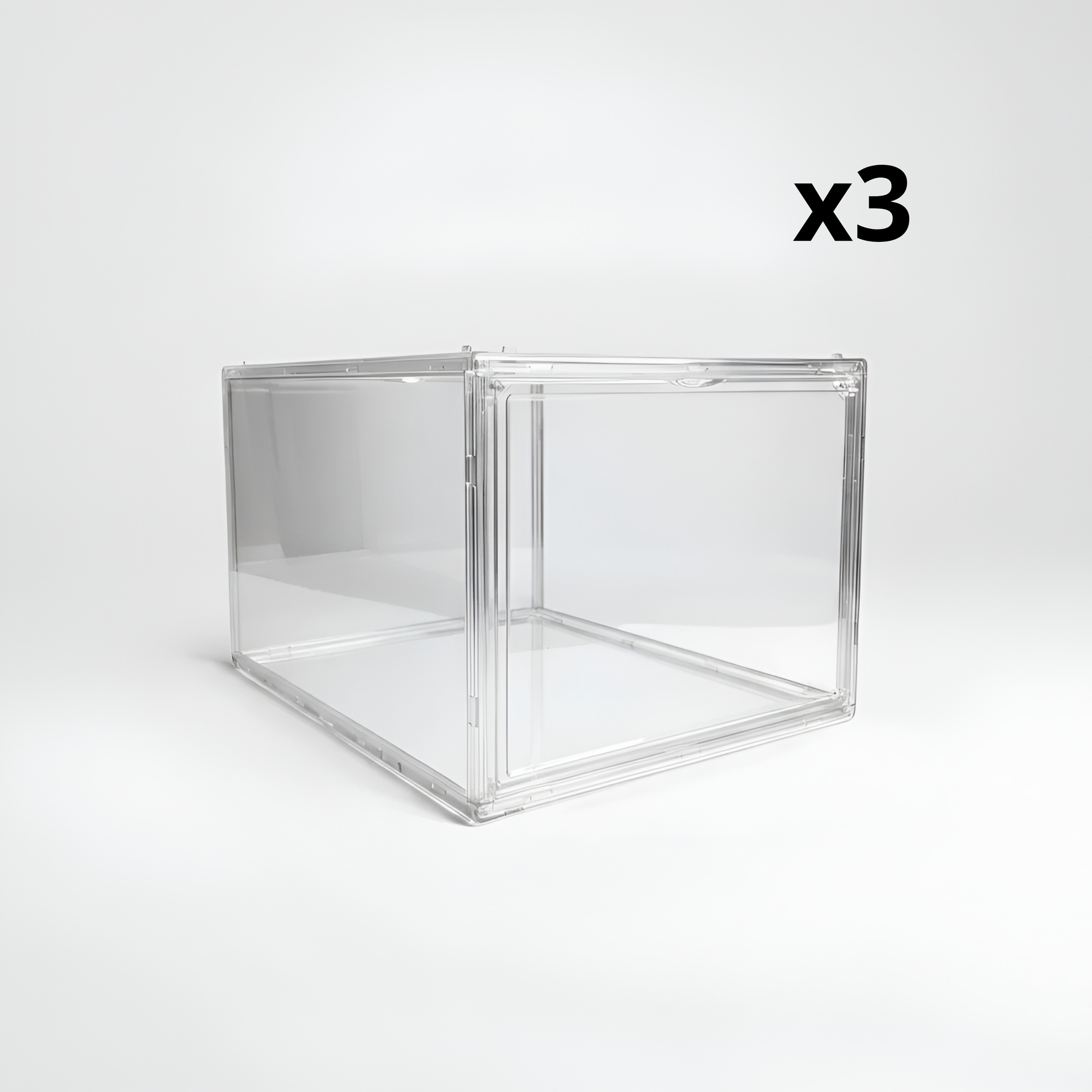 Caja Full Acrílica Puerta Frontal - x3 Unidades